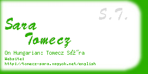 sara tomecz business card